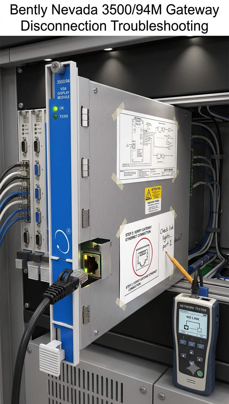 Bently Nevada 3500/94M Gateway Disconnection Troubleshooting