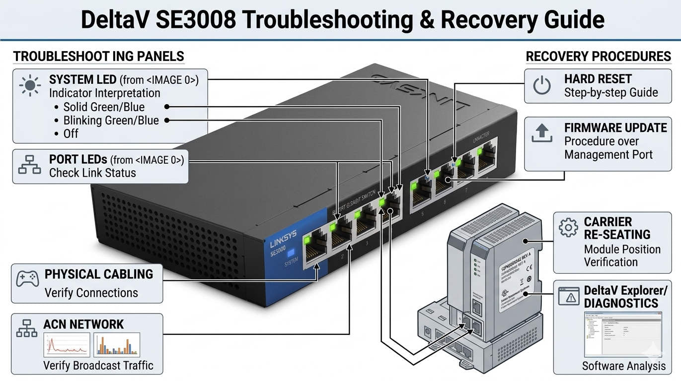 DeltaV SE3008 Controller Troubleshooting Recovery Guide