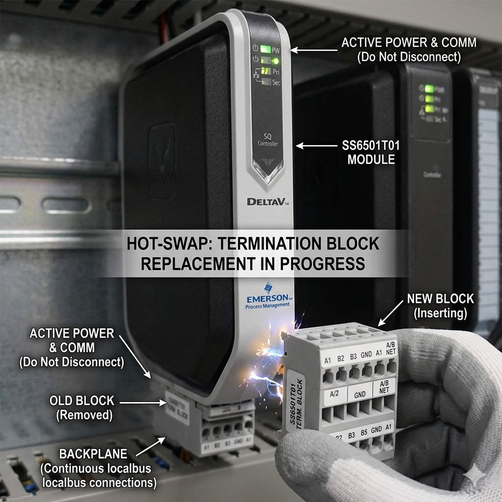 Emerson DeltaV SS6501T01 Termination Block Hot Swap Guide