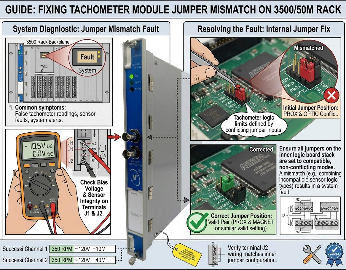 Bently Nevada 3500/50M Jumper Settings & Sensor Damage Guide