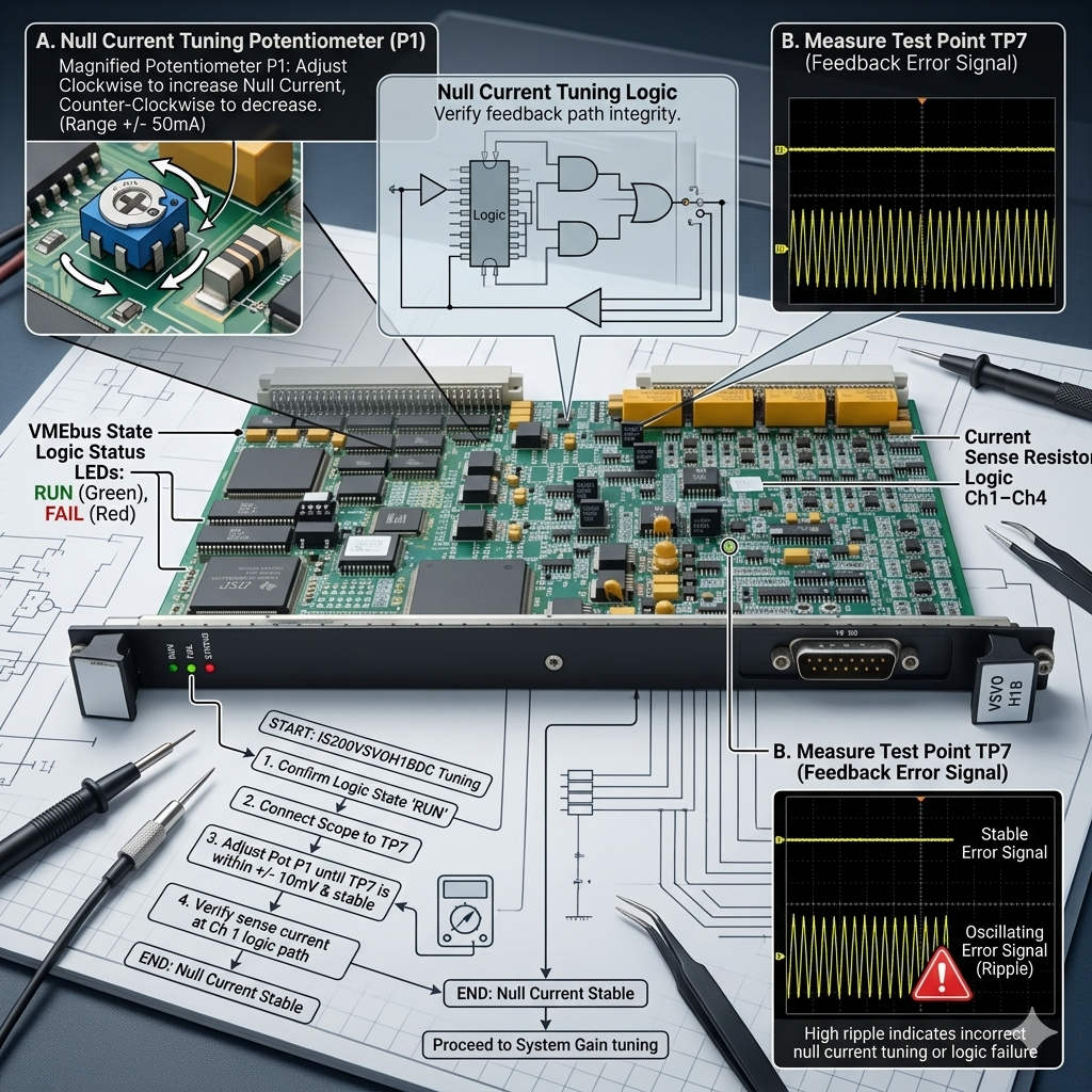 GE EX2100 Excitation: Tuning IS200VSVOH1BDC Null Current for Stability