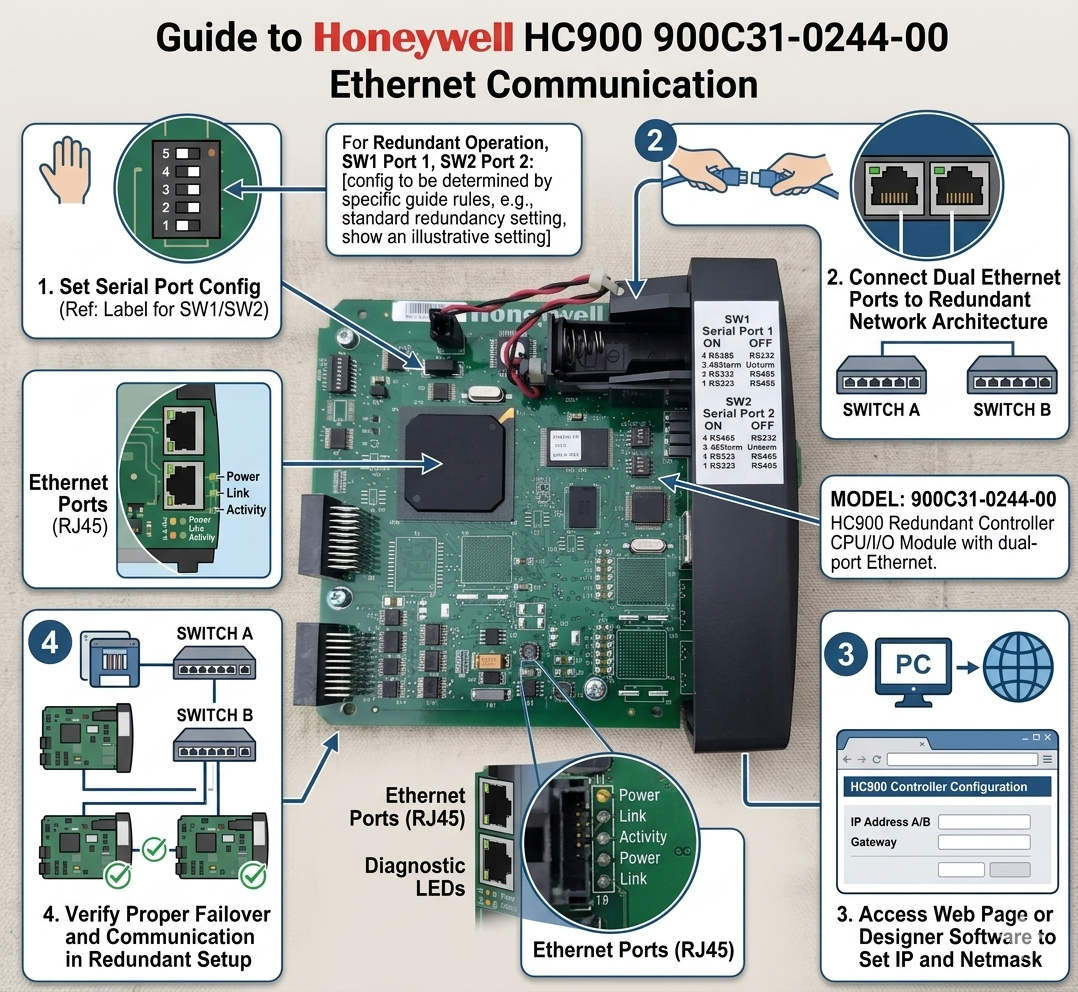 Guide to Honeywell HC900 900C31-0244-00 Ethernet Communication