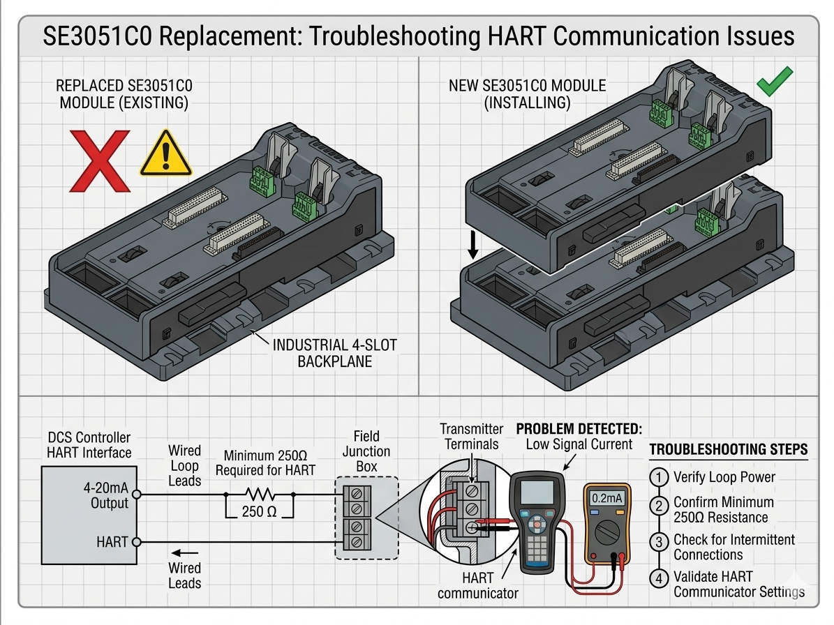 SE3051C0 Replacement Troubleshooting HART Communication Issues