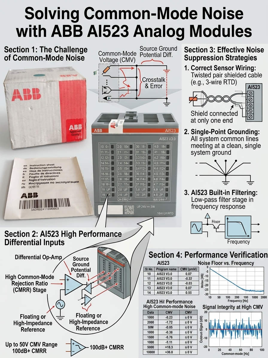 Solving Common-Mode Noise with ABB AI523 Analog Modules