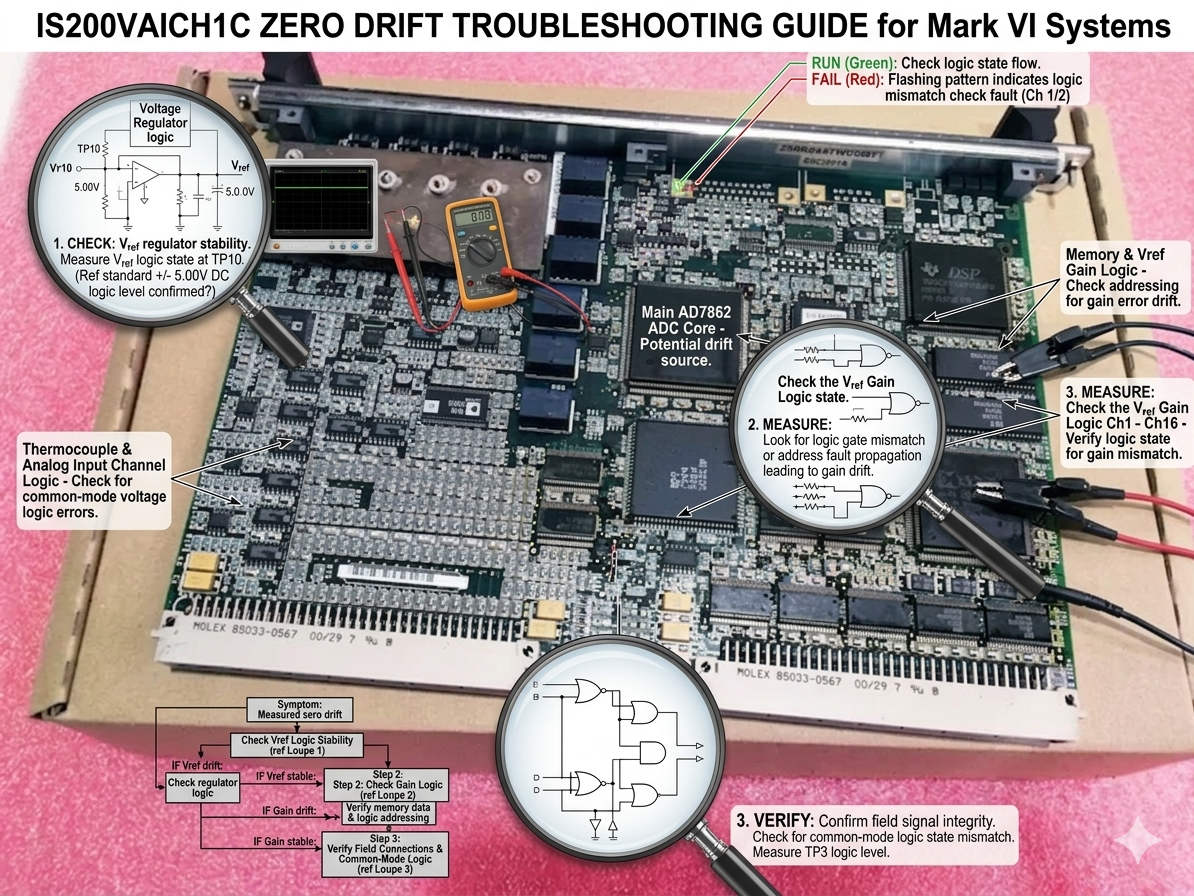 Troubleshooting IS200VAICH1C Zero Drift in Mark VI Systems