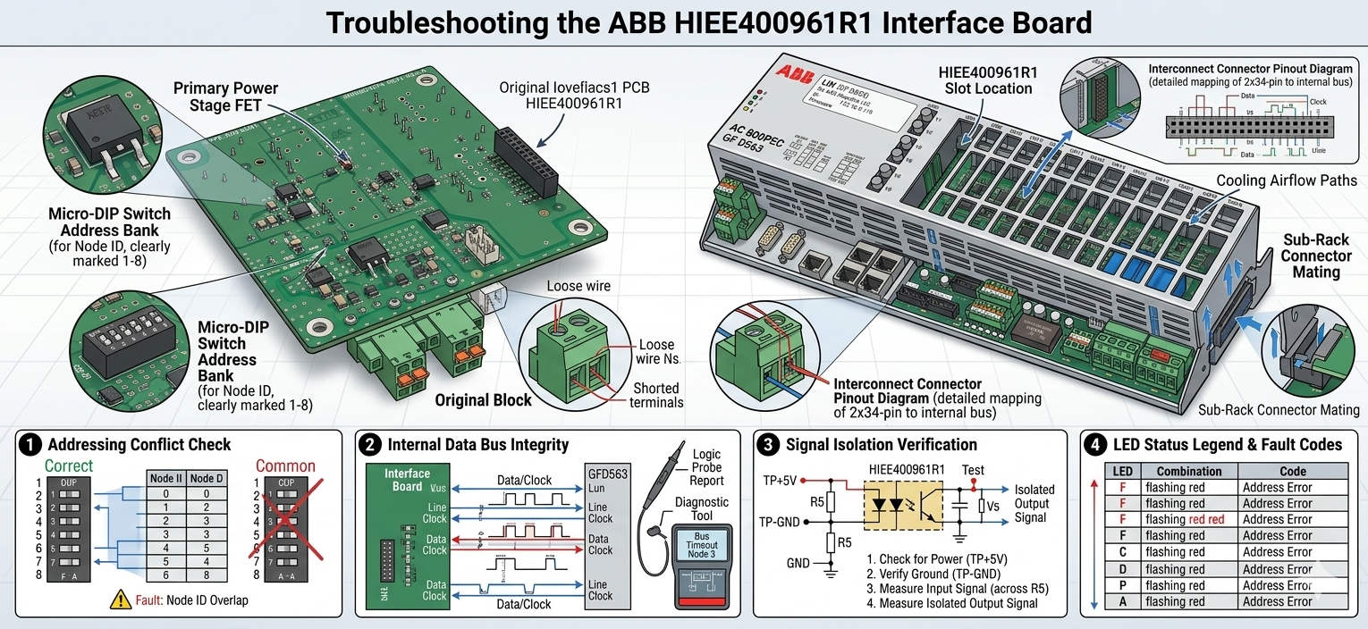 Troubleshooting the ABB HIEE400961R1 Interface Board