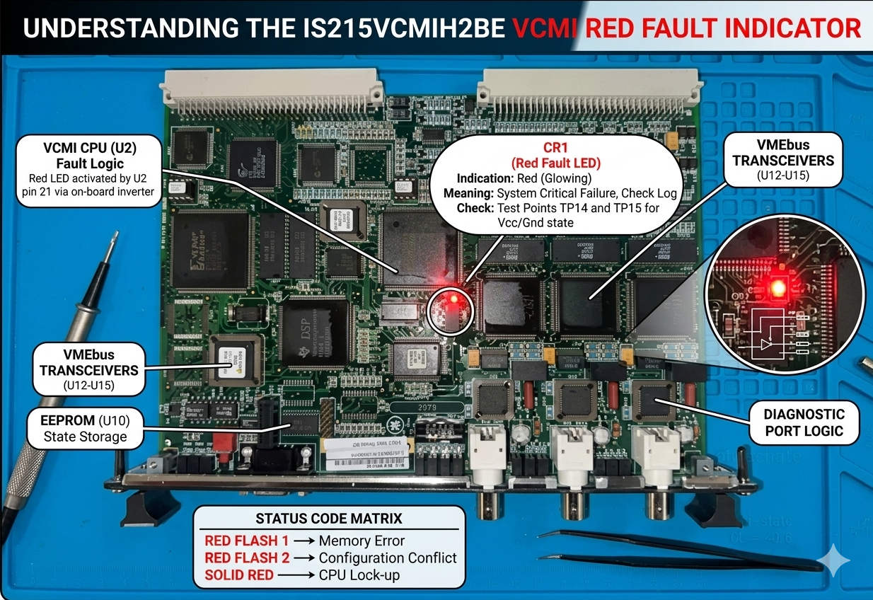 GE IS215VCMIH2BE Troubleshooting: Fixing VME Red LED Alarms