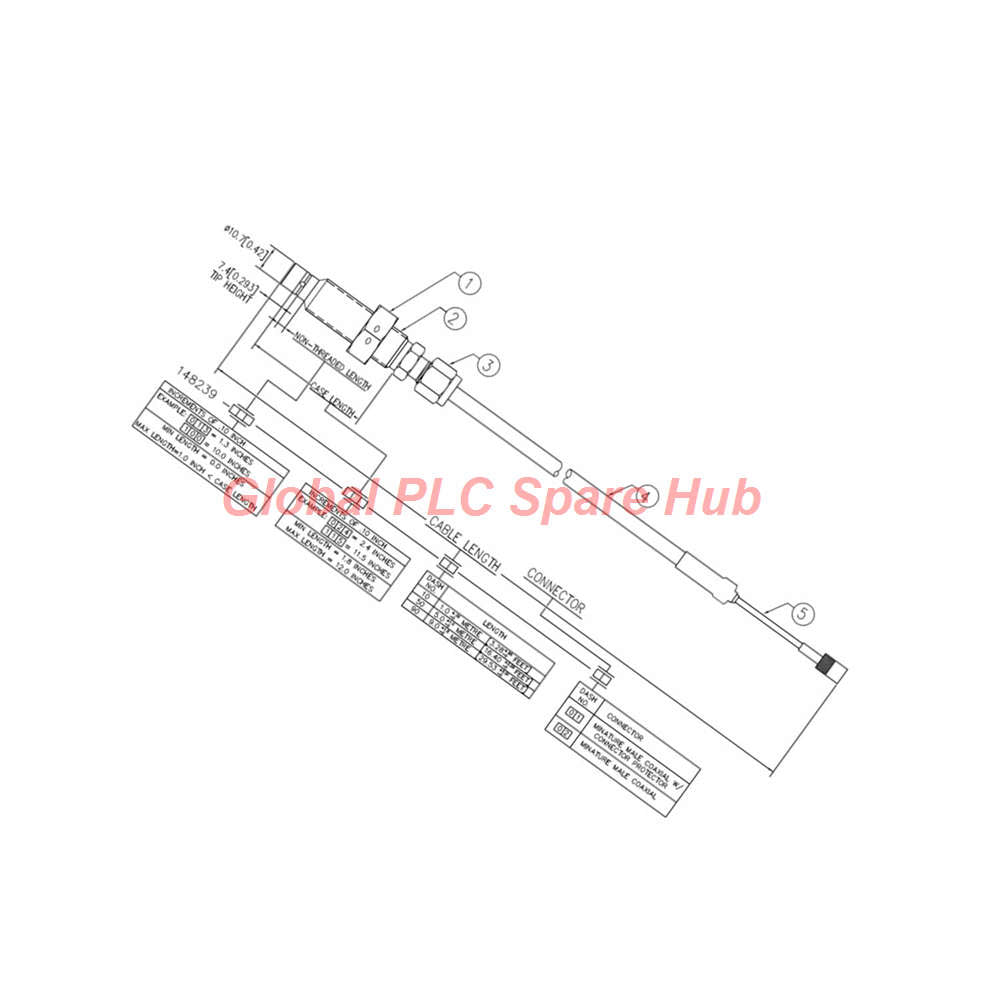 148239-01-18-90-02 Sonda Subacuática Bently Nevada 3300 XL de 11mm