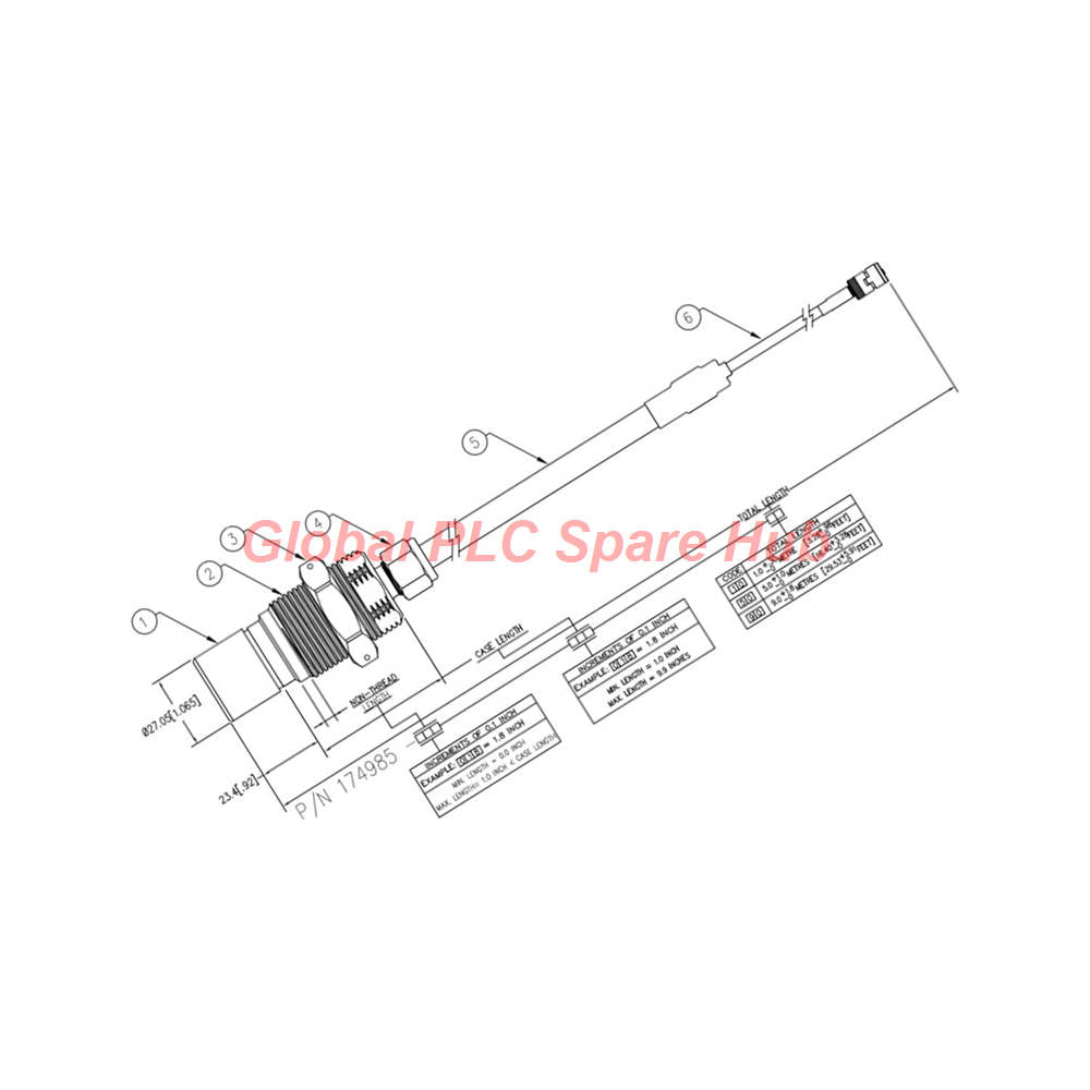 174985-00-12-10 Sensor Submarino Bently Nevada 3300 XL 25mm